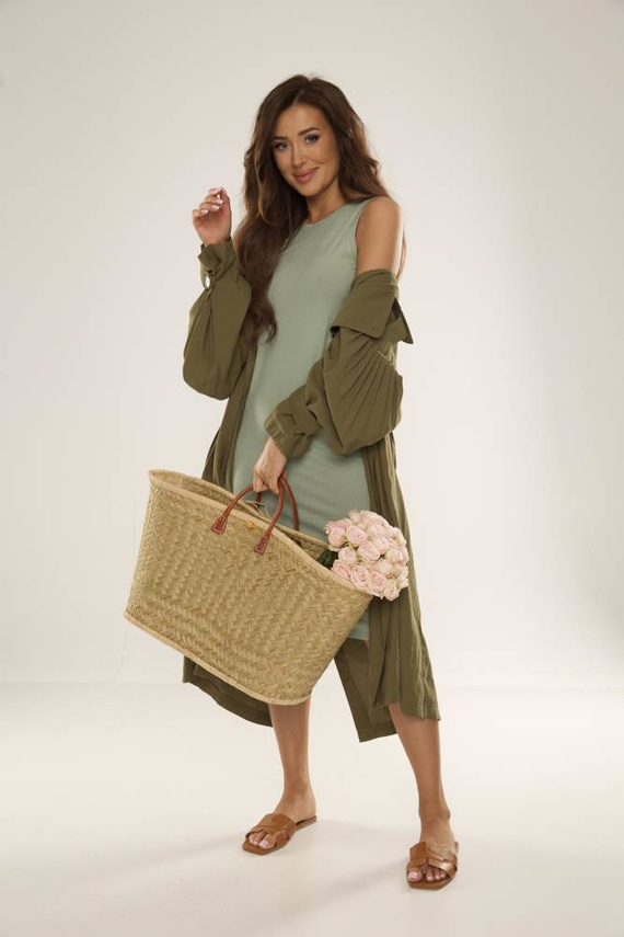 707 Freya Dámske šaty De Lafense - hrášková farba