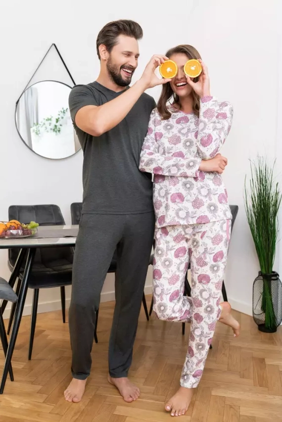 Dámske pyžamo s dlhým rukávom, nohavice Lobelia Italian Fashion -