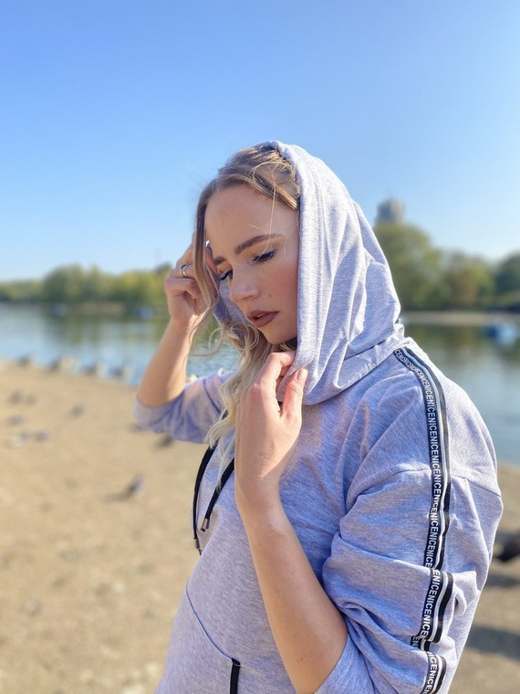 459 Dámska tepláková súprava Nice Forex - svetlý melír