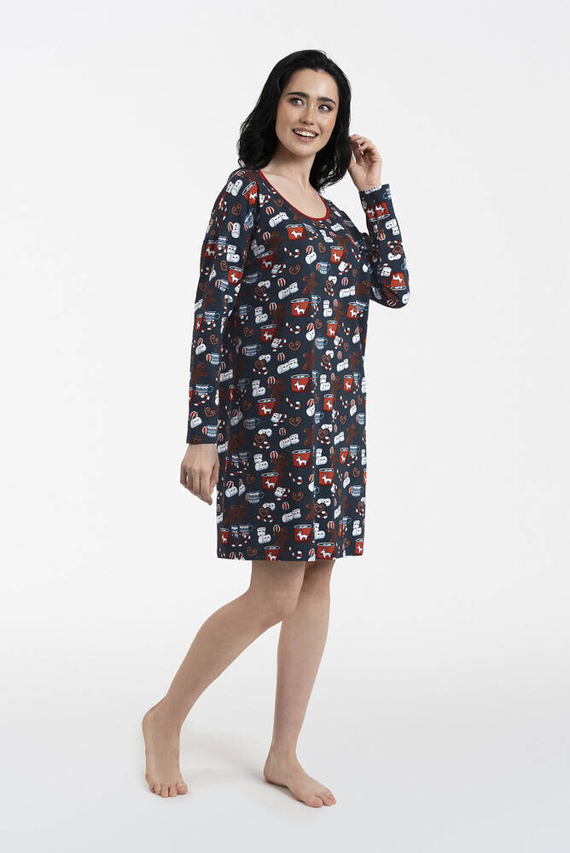 Makala nočná košeľa Talianska móda - potlač