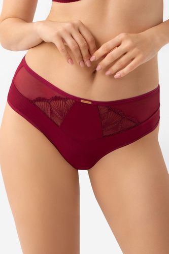 K 944 Mira Brazílske nohavičky Gorsenia - bordová, stredný stav, elegantné