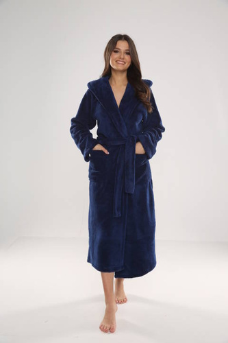 807 Dlhý dámsky župan Luna II Forex - námornícka modrá