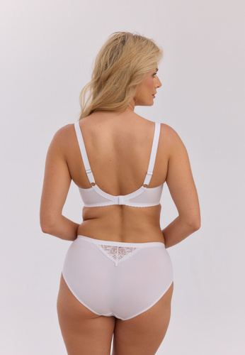 Dámske nohavičky Gaia Kiara GFP051 biele – elegantné nohavičky s výšivkou