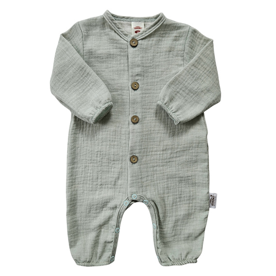 Len mušelínové pyžamo 02235BSM Makoma mint - ľahké, priedušné, 100% bavlna