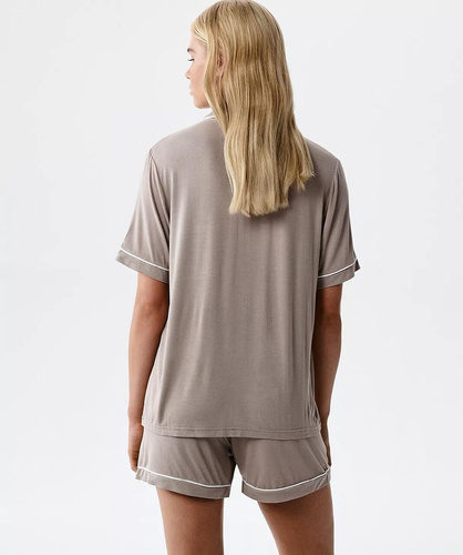 Dámske pyžamo Atlantic NLP-496 z modalu na gombíky s krátkymi nohavicami