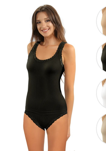 Dámske tielko Sesto Senso 6109 čipka bezšvové elastické pohodlné black