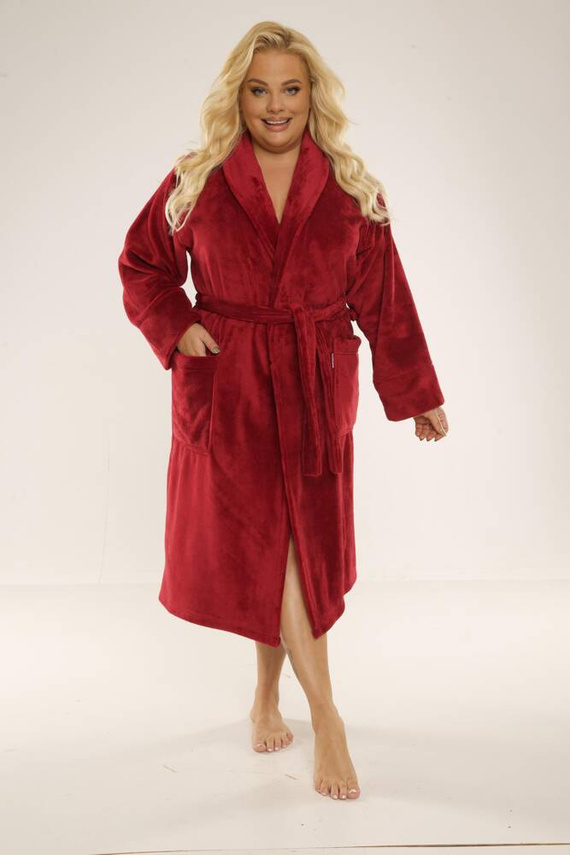 628 Abigail Dlhý dámsky župan Forex - bordový