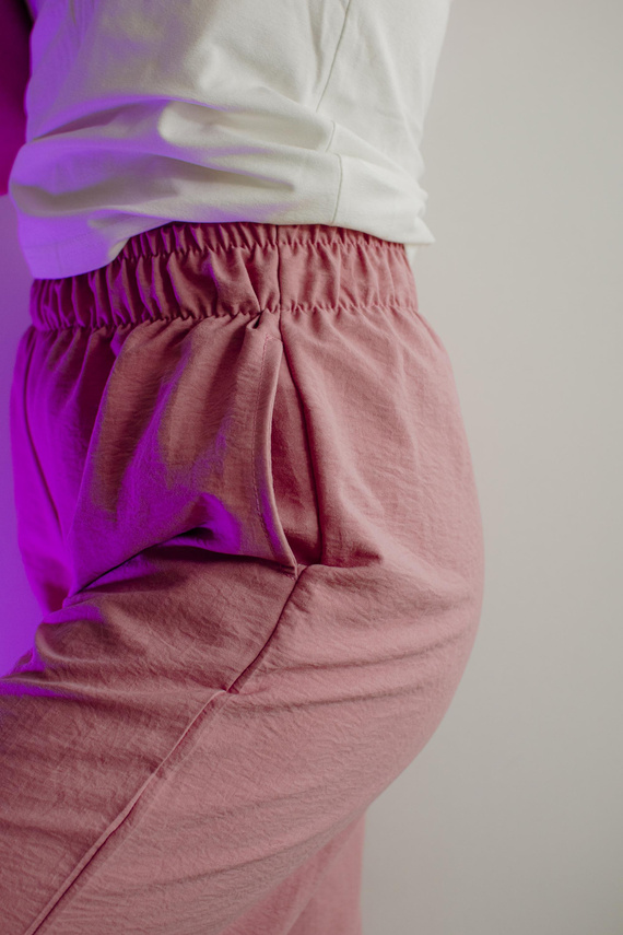 Maeve 875 De Lafense dámske pyžamové nohavice - dlhé, hladké, s vreckami - ružové