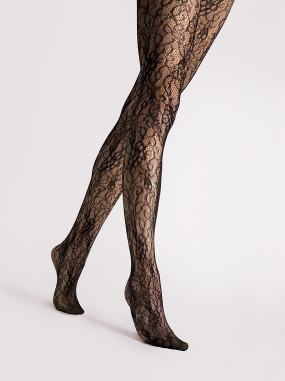 Pančuchové nohavice Fiore Valeria G6133 20 den kvetinový vzor matné