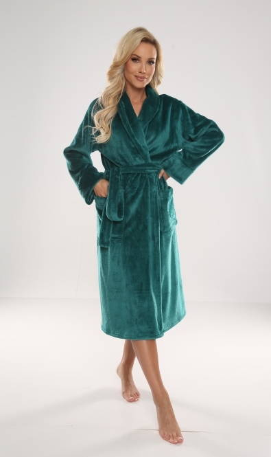 628 Abigail Dlhý dámsky župan Forex - zelený