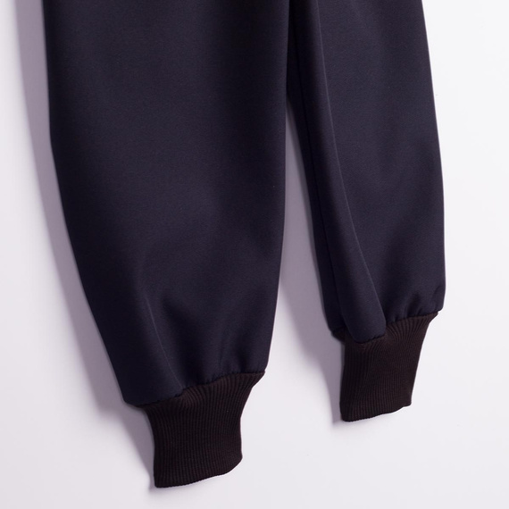 Nicol Nohavice 229054 softshell detské s fleecovou podšívkou, vysoký pás, sťahovacie lemy - tmavomodré