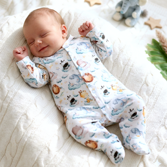 ABN-5608 Little Dreamers Nini detský župan z organickej bavlny - 100% bezpečnosť, bezniklové zapínanie, poľská výroba