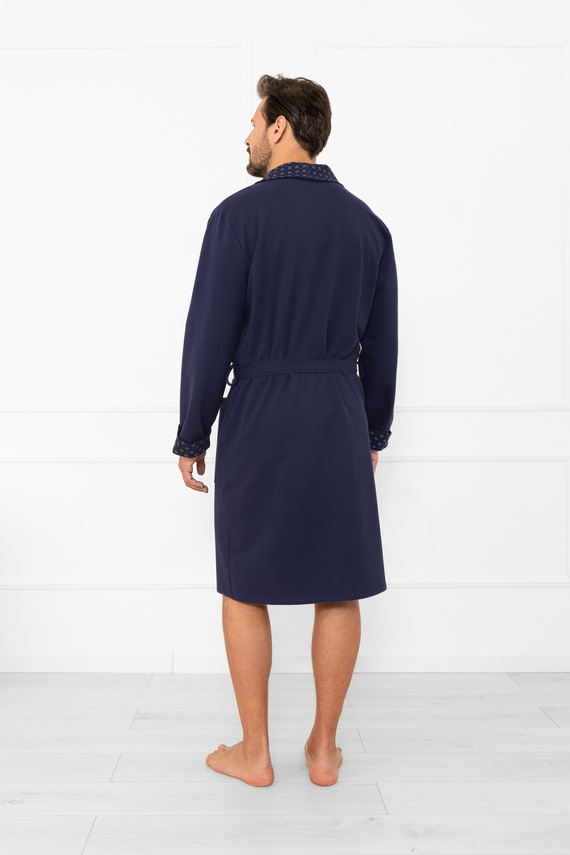 Pánsky župan Gerard - 100 % bavlna, klasický strih s elegantnou úpravou Talianska móda