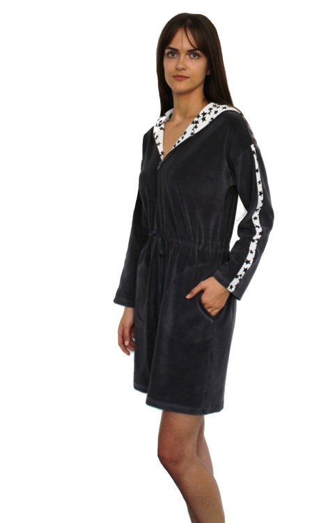 438 Marisol Dámsky župan - grafitový