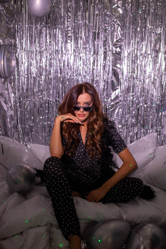 Ria Dámske pyžamo s krátkym rukávom a dlhými nohavicami Italian Fashion - potlač