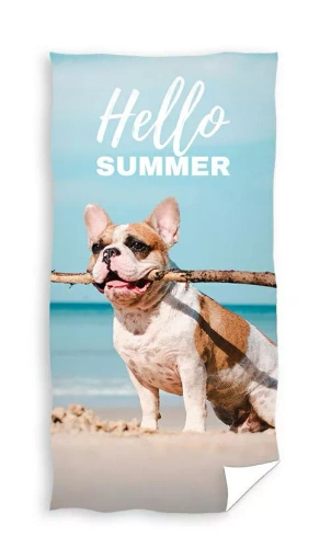 Pes na pláži Detská plážová osuška Carbotex | 100% bavlna, 310 g/m²