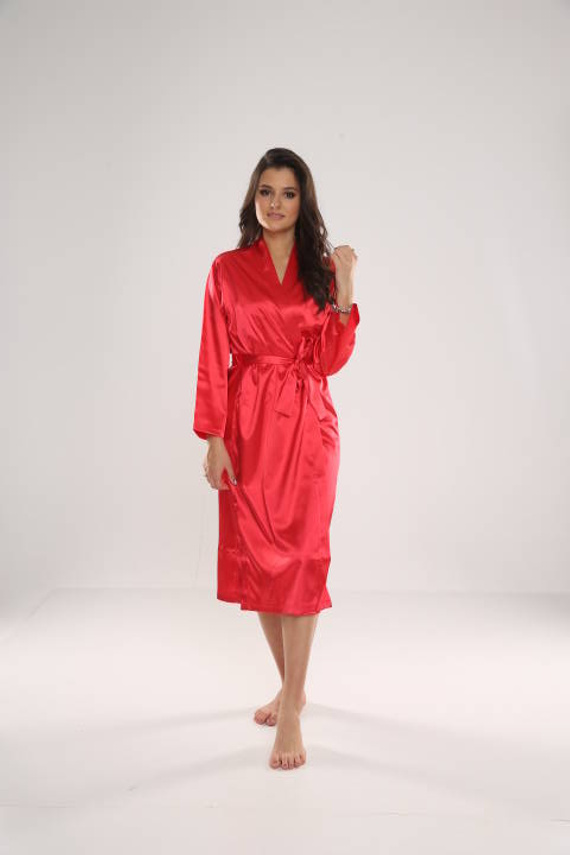 798 Klasický dámsky župan Forex - červený