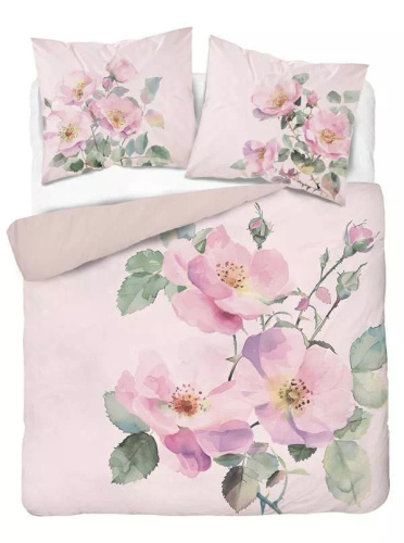 5426 3D posteľná bielizeň z mikrovlákna v pastelových farbách divokých ruží - Detexpol