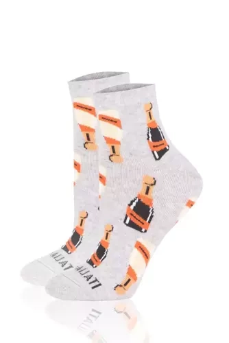 S153Z Prosecco Ponožky Italian Fashion - light melange