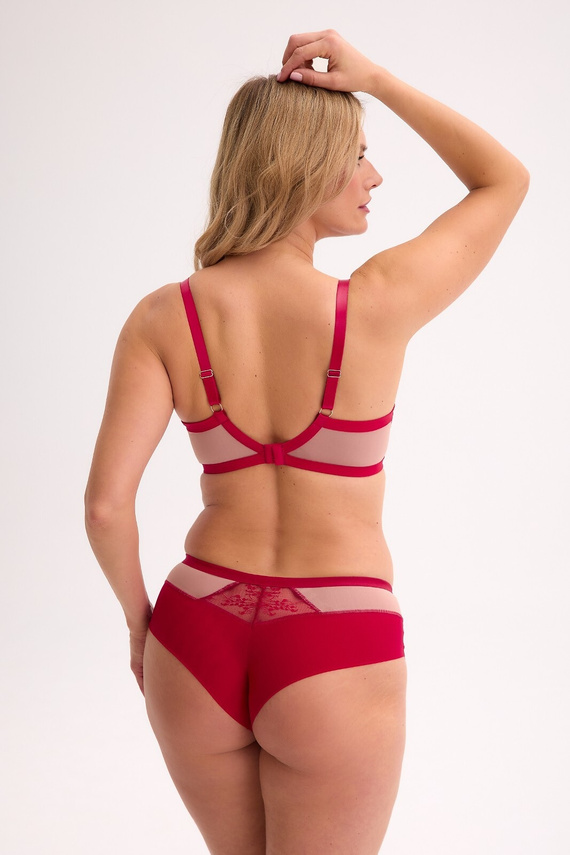 Gaia BS 1274 Frida soft balconette podprsenka - červená, mäkké košíčky, zmyselný strih