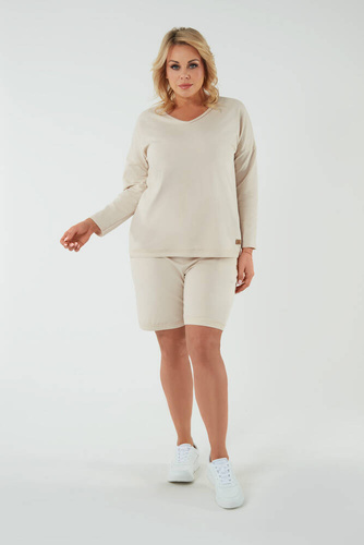 Dámske krátke šortky Madri Italian Fashion - béžové