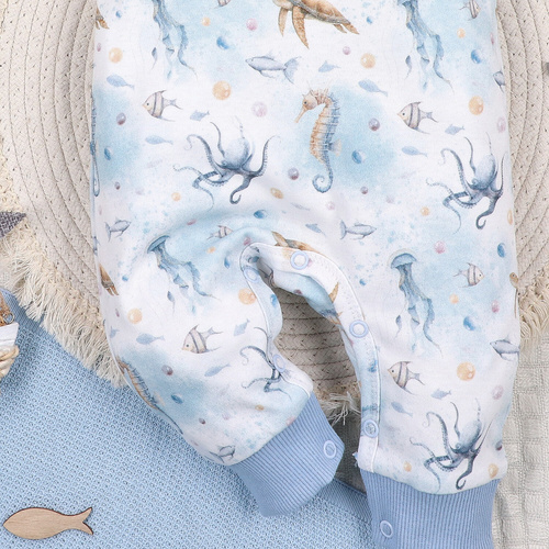ABN-5452 Sea Of Joy Nini baby Rampers - organická bavlna, pohodlné patentky