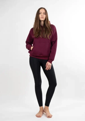 DK-K-B10 DKaren burgundy - dámsky set legín a blúzky, pohodlný a štýlový