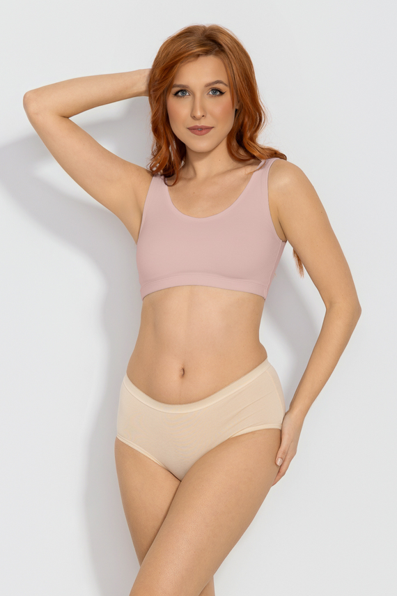 Bavlnený top Zoya Mitex bez kostíc pohodlný bustier pink