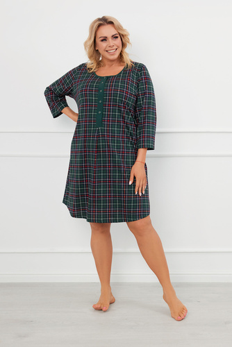 Nočná košeľa Foggia s rozopnutými gombíkmi Talianska móda - potlač