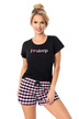 krátke pyžamo čierne