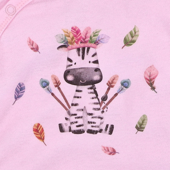 ABN-5539 Nini Happy Animals detský župan z organickej bavlny - 100% bezpečnosť, bezniklové zapínanie, poľská výroba