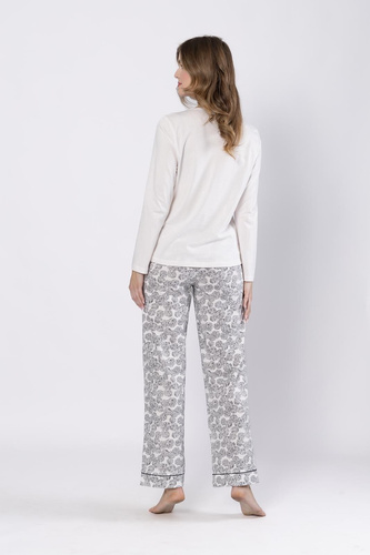 Baśka 1698 Leveza pyžamo čierne - klasické, dvojdielne, pohodlné