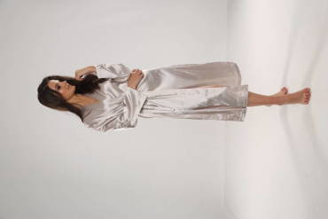 798 Klasický dámsky župan Forex - béžový