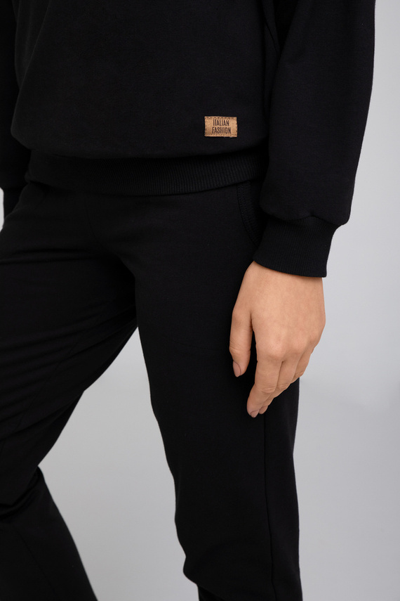 Parma Dámsky set s dlhým rukávom, nohavice Italian Fashion - čierny