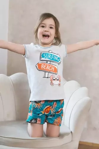 Oceania Dievčenské pyžamo Italian Fashion - melange/print