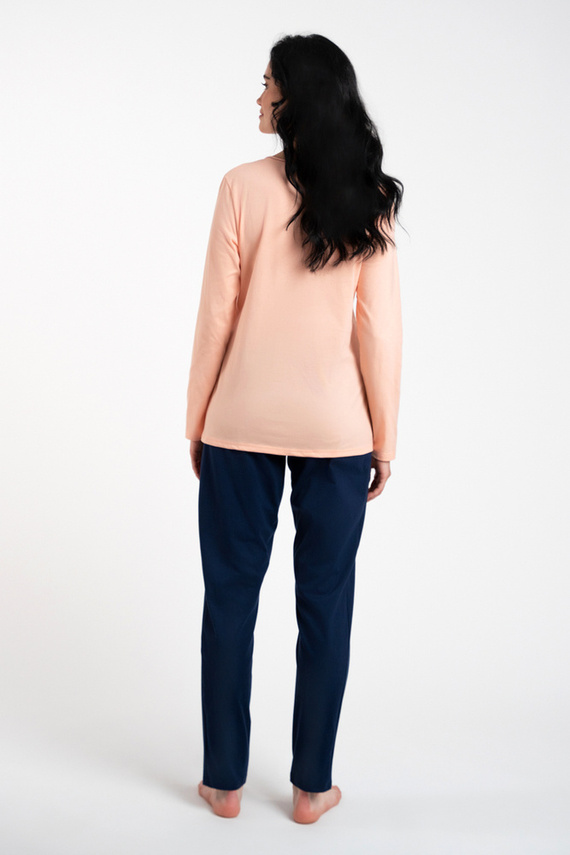 Arietta Dámske pyžamo a nohavice s dlhým rukávom Italian Fashion - lososová