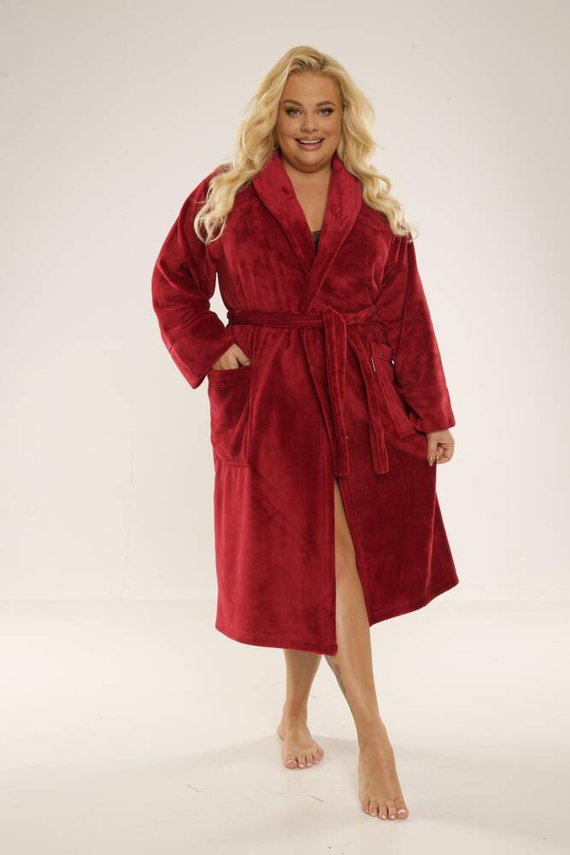 628 Abigail Dlhý dámsky župan Forex - bordový