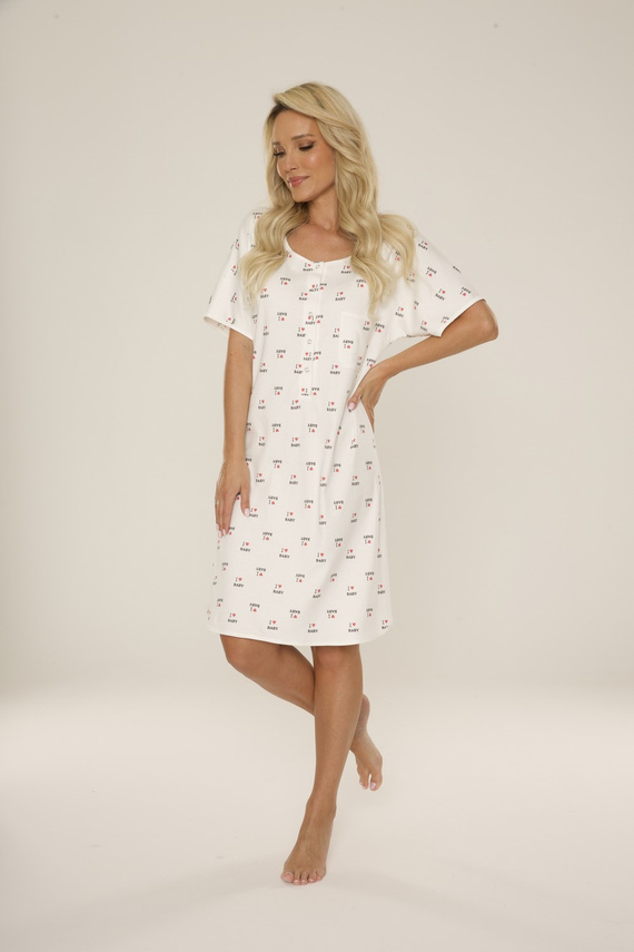 413 Mama Nočná košeľa na dojčenie De Lafense -ecru