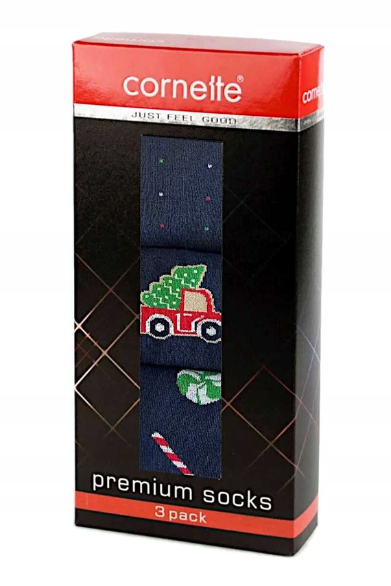 A63 Premium Ponožky A'3 Cornette - námornícka modrá (auto)