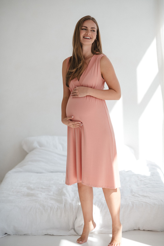 Star Light Nočná košeľa pre tehotné a dojčiace ženy bylinná ruža Milk&Love- bambusová viskóza | Pohodlie a ženskosť