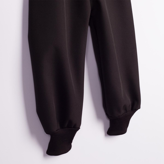 Nicol Nohavice 229055 softshell detské s fleecovou podšívkou, vysoký pás, sťahovacie lemy - čierne