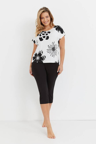 743 Elle Forex Dámske pyžamo - ecru-black