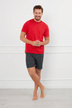 Pánske krátke pyžamo - červené