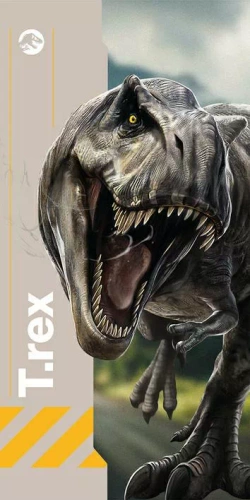 Plážová osuška Dinosaur Jurassic World Rebirth Jerry Fabrics | 100% bavlna