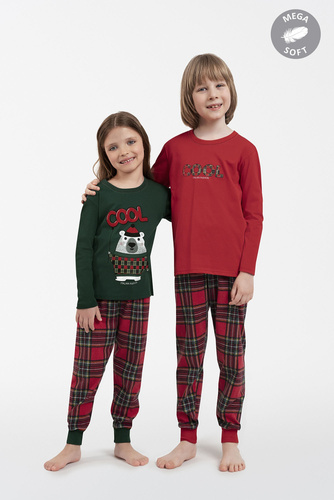 Tess Detské pyžamo Italian Fashion - červené/potlač