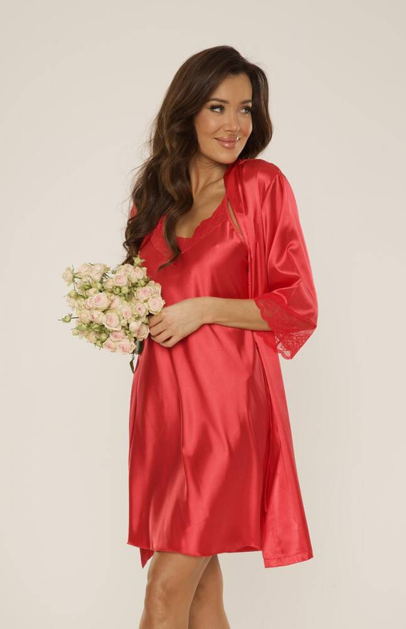 679 Synthia Dámska košeľa De Lafense - červená