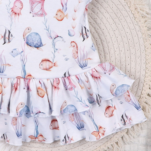 ABN-5486 Detské šaty Underwater World Nini - organická bavlna, ľahké a mäkké