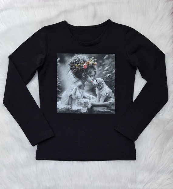 Kiss Detská blúzka Bambarillo black- jersey | Pohodlie a štýl