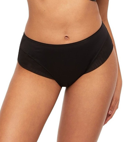 Klasické dámske nohavičky Comfort Kinga P-861/2 black - lesklé mikrovlákno, dvojitá sieťovina, dokonalý strih a prvotriedny komfort