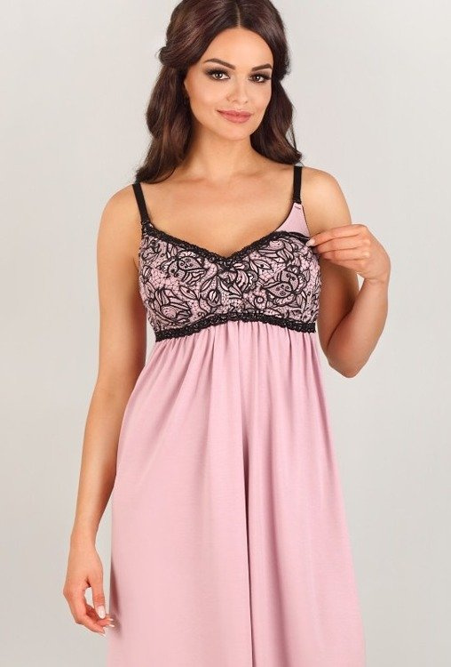 3007 MK Nočná košeľa pre tehotné a dojčiace ženy Lupoline